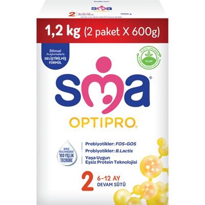 SMA Optipro 2 1200 gr (2x600g) / 6-12 Ay Bebek Sütü