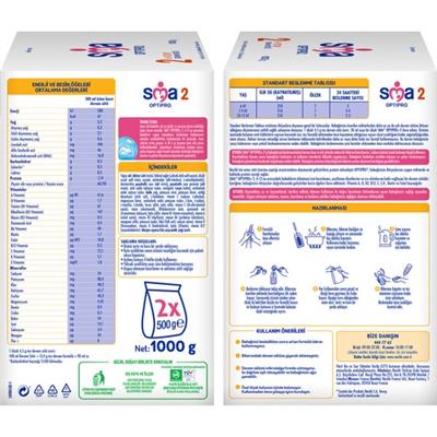 Sma Optipro Probiyotikli 2 1 kg (500 gr x 2 Paket) 6-12 Ay Devam Sütü