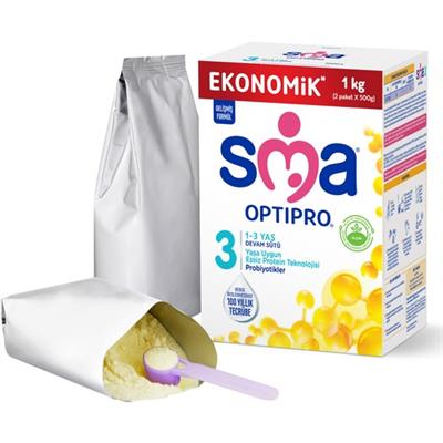 Sma Optipro Probiyotikli 3 1 kg (500 gr x 2 Paket) 1-3 Yaş Devam Sütü
