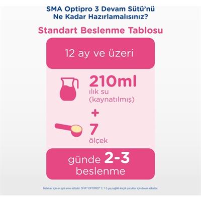 SMA Optipro Probiyotikli 3 800 gr 1-3 Yaş Devam Sütü