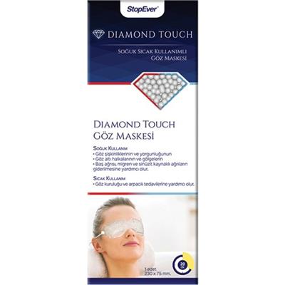 Stopever Diamond Touch Göz Maskesi - Soğuk ve Sıcak Terapiye Uygun, Jel Dolgulu, Beyaz, Standart Boyut, Hafif ve Dayanıklı