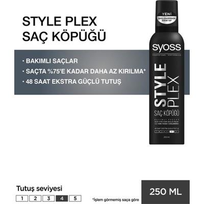 Syoss Style Plex Saç Köpüğü 250 ml Anti Alerjik Yumuşatıcı Şekillendirici Tüm Saç Tiplerine Uygun