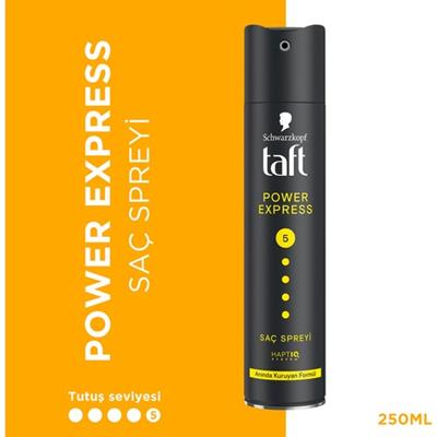 Taft Power Express Saç Spreyi 250 ml Hızla Kuruyan Güçlendirici Etki ile Uzun Süreli Tutuş