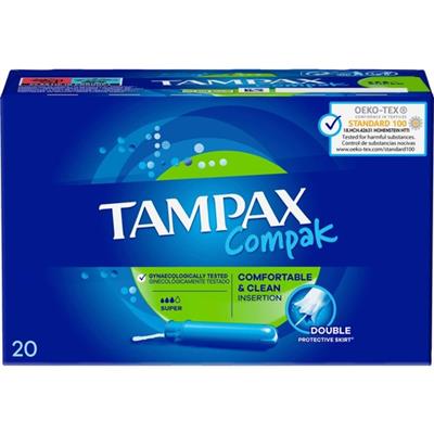 Tampax Compak Super Tampon Aplikatörlü 20 Adet