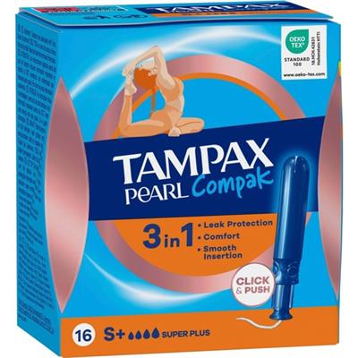 Tampax Pearl Compak Tampon Super Plus 16lı