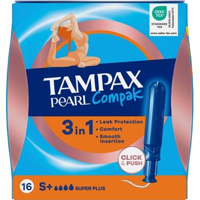 Tampax Pearl Compak Tampon Super Plus 16lı