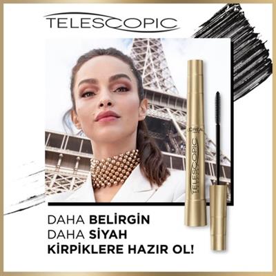 Telescopic Siyah Uzun Görünüm Veren Maskara