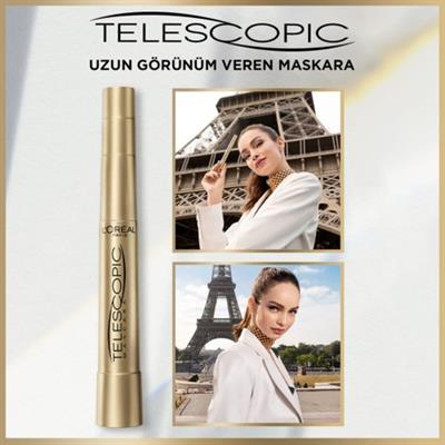 Telescopic Siyah Uzun Görünüm Veren Maskara