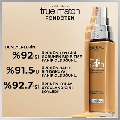 True Match Bakım Yapan Fondöten - 1N Nötr Alt Ton Kapatıcı