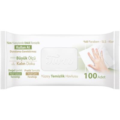 Turco Doğadan Pratik Yüzey Temizlik Havlusu 100 Yaprak