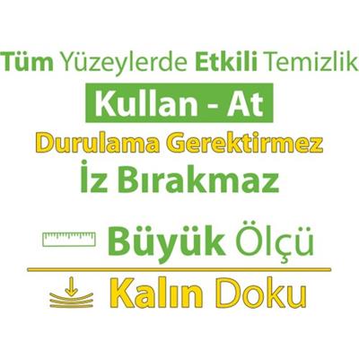 Turco Doğadan Pratik Yüzey Temizlik Havlusu Limon 100 Yaprak