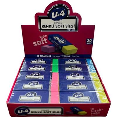 U-4 20LI Renkli Silgi