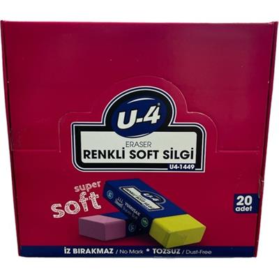 U-4 20LI Renkli Silgi