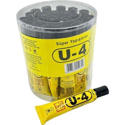 U-4 Kuvvetli Süper Sıvı Yapıştırıcı 18 cc 24 Adet