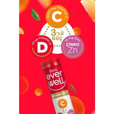 Ülker Everwell C-D-Çinko-Aserola Ef.Tablet 15li 67.5 G x 3 Adet
