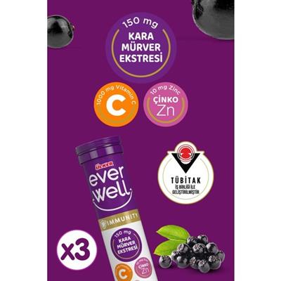 Ülker Everwell Karamürver C Vitamin Tablet 15li 67.5 G x 3 Adet