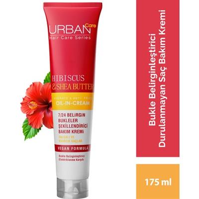 URBAN Care Hibiscus&Shea Butter Kıvırcık ve Dalgalı Saçlara Özel Şekillendirici Bakım Kremi-175 ML