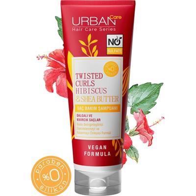 URBAN Care Hibiscus&Shea Butter Kıvırcık ve Dalgalı Saçlara Özel Saç Bakım Şampuanı-Sülfatsız-250ML