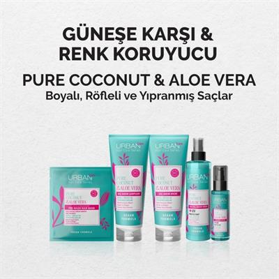 URBAN Care Pure Coconut&Aloe Vera Boyalı Saçlar Özel Renk Koruyucu Sıvı Saç Bakım Kremi-Vegan-200 ML