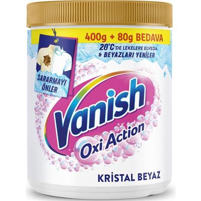Vanish Oxi Action Kristal Beyaz Toz Deterjan Güçlendirici ve Leke Çıkarıcı 480 Gram