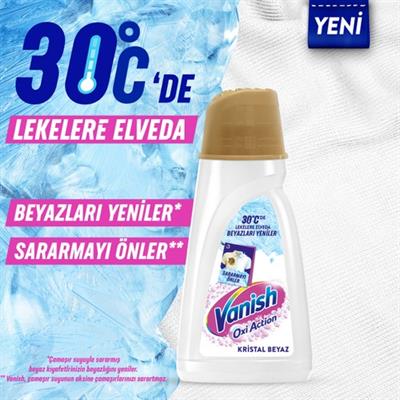 Vanish Oxi Action Multipower Kristal Beyaz Beyazlar İçin Sıvı Deterjan Güçlendirici Leke Çıkarıcı 1000 ml