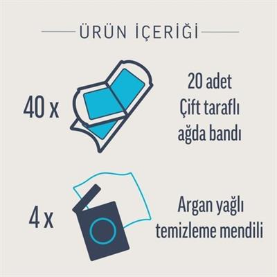 Veet Professional Ağda Bantları 40 Adet Hassas Ciltler İçin Temizleme Mendilli
