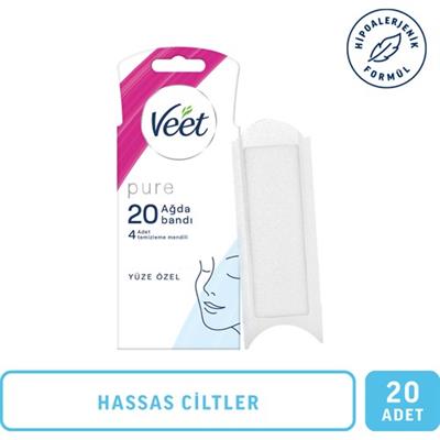 Veet Pure Hipoalerjenik Sir Ağda Bandı Yüz Bölgesi 20li