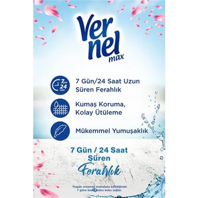 Vernel Max Konsantre Sıvı Çamaşır Yumuşatıcısı Taze Lavanta 1440 ml (60 Yıkama)
