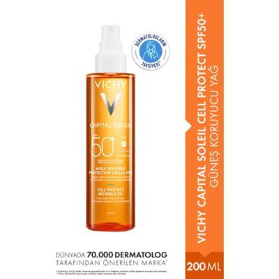Vichy Capital Soleil Cell Protect  Spf 50 - Güneş Koruyucu Yağ 200ml