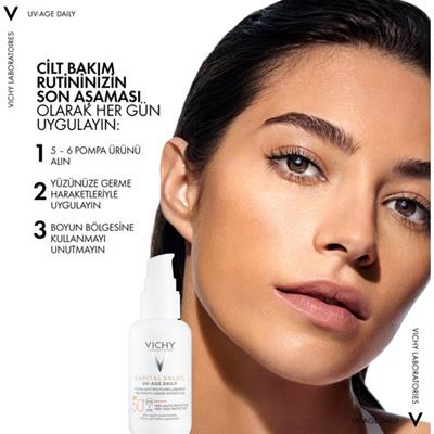 Vichy Capital Soleil Foto Yaşlanma Karşıtı Güneş Koruyucu SPF50+- Tüm Ciltler İçin