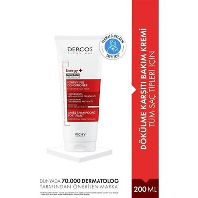 Vichy Dercos Energisant Saç Kremi 200 ml Aminexil ve Vitamin İçerikli Dökülme Karşıtı Tüm Saç Tipleri