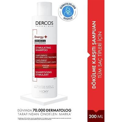 Vichy Dercos Energy+ Dökülme Karşıtı Şampuan - Tüm Saç Tipleri İçin 200 ml