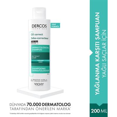 Vıchy Dercos Oil Correct Dermatological Shampoo 200 ml