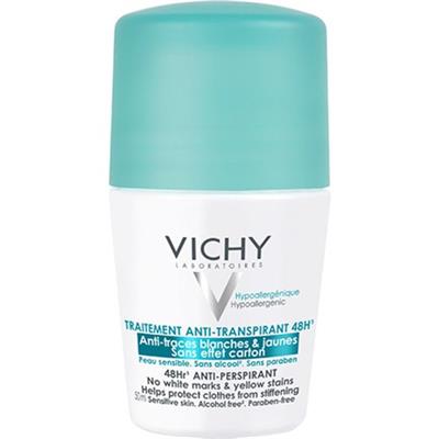Vichy Hassas Ciltler İçin İz Bırakmayan Terleme Karşıtı Roll-On Deodorant 50 ml – Uzun Süreli Etkili Koruma