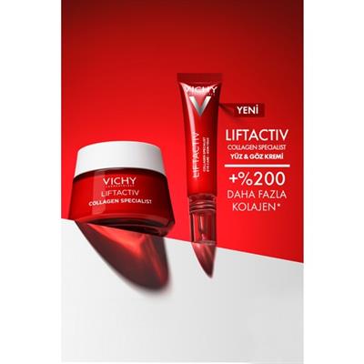 Vichy Liftactiv Collagen Specialist Göz Çevresi Kremi 15 ml – Yaşlanma Karşıtı, Sıkılaştırıcı ve Kolajen Destekli Bakım