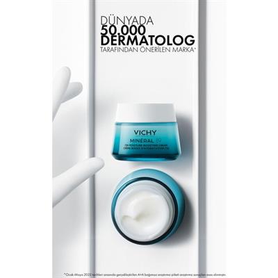 Vichy Mineral 89 Cildi Güçlendiren 72 Saat Nemlendirici Bakım Kremi, Normal ve Karma Ciltler 50ML