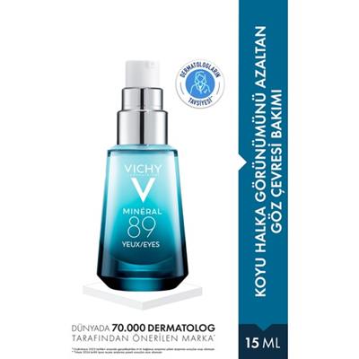 Vichy Mineral 89 Göz Çevresi Bakım Kremi 15 ml Nemlendirici İnce Çizgi ve Koyu Halka Önleyici