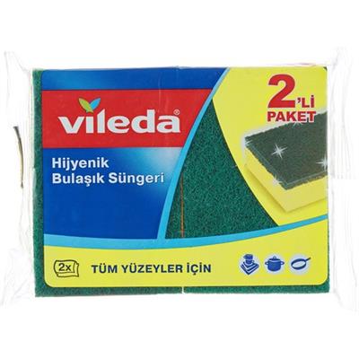 Vileda 2 Paket 2li Yeşil Klasik Düz Sünger