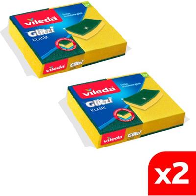 Vileda 2 Paket 2li Yeşil Klasik Düz Sünger