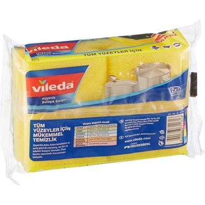 Vileda 2 Paket 2li Yeşil Klasik Oluklu Sünger