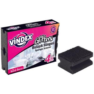 Vindex Glitters Ekstra Bulaşık Süngeri 4lü
