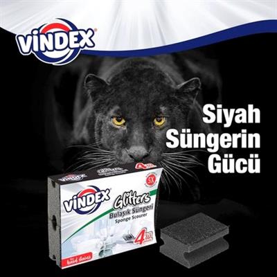 Vindex Glitters Ekstra Bulaşık Süngeri 4lü