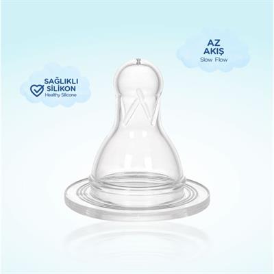 Wee Baby Biberon Emziği Silikon Malzeme ile Az Akış 0-6 Ay Bebekler için