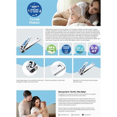 Wee Baby Çıt Çıt Tırnak Makası Paslanmaz Çelikten Üretilmiş Bebekler İçin 1 Adet