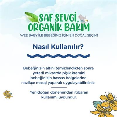Wee Baby Organik Sertifikalı Pişik Kremi 75 ml