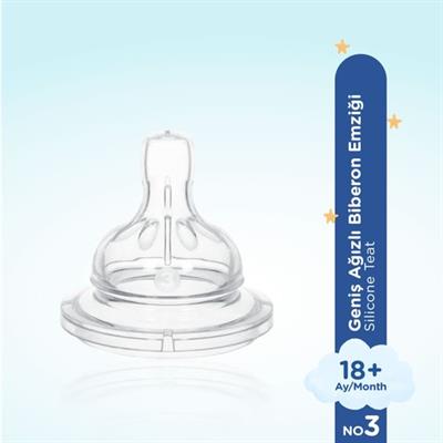 Wee Baby Silikon Biberon Emziği Yoğun Akış No:3 18+ Ay