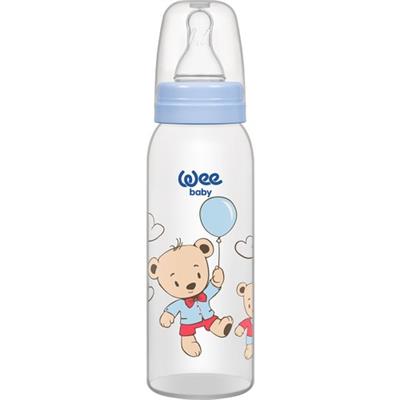 Wee Baby Silikon Uçlu Desenli PP Biberon 250 cc