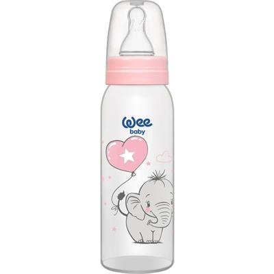 Wee Baby Silikon Uçlu Desenli PP Biberon 250 cc