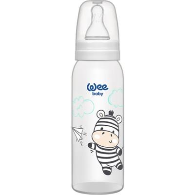 Wee Baby Silikon Uçlu Desenli PP Biberon 250 cc