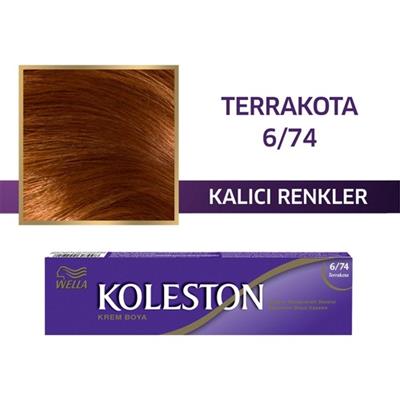 Wella Koleston 6/74 Terrakota Saç Boyası - Canlı ve Kalıcı Kahverengi Renk